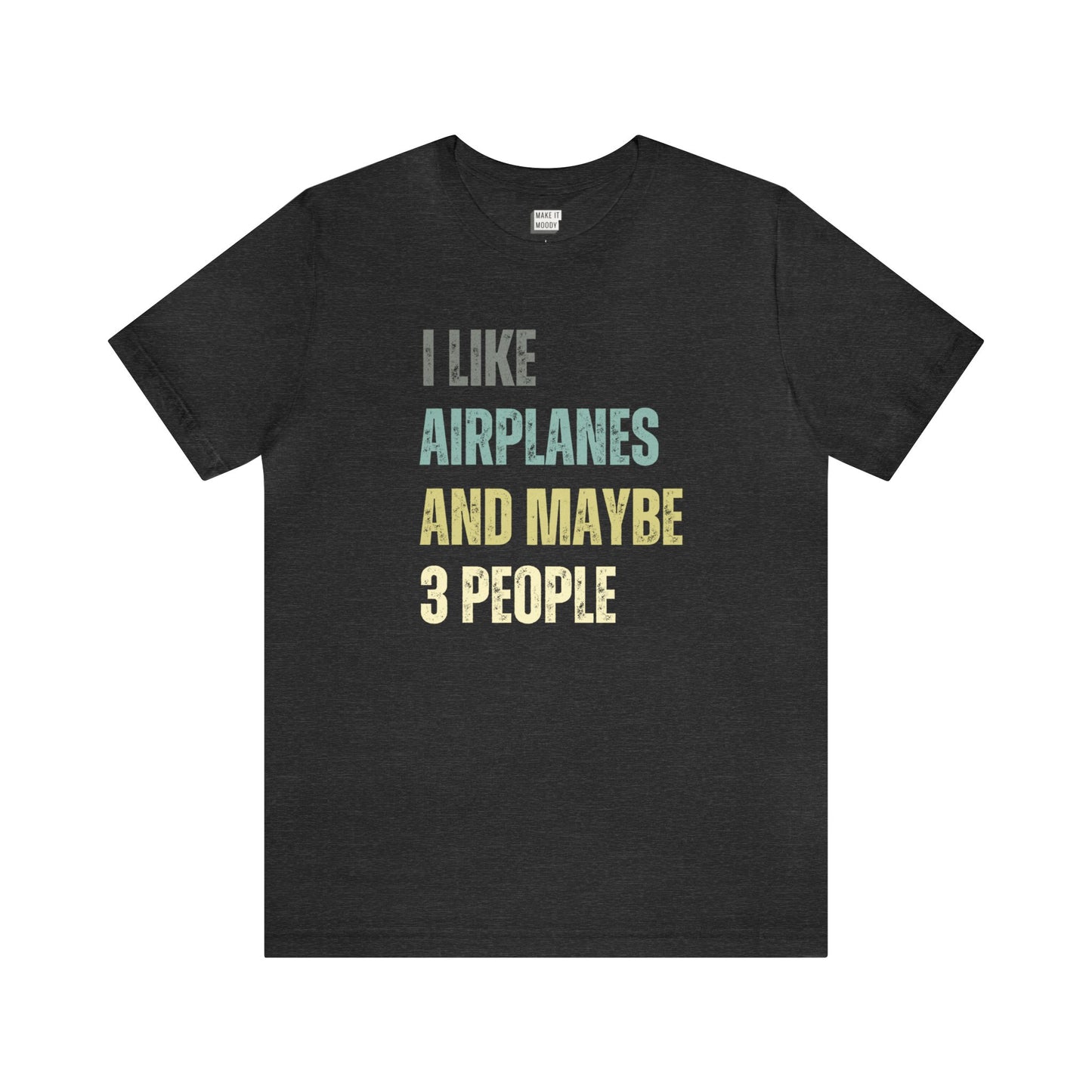 funny pilot t shirt, heather dark gray