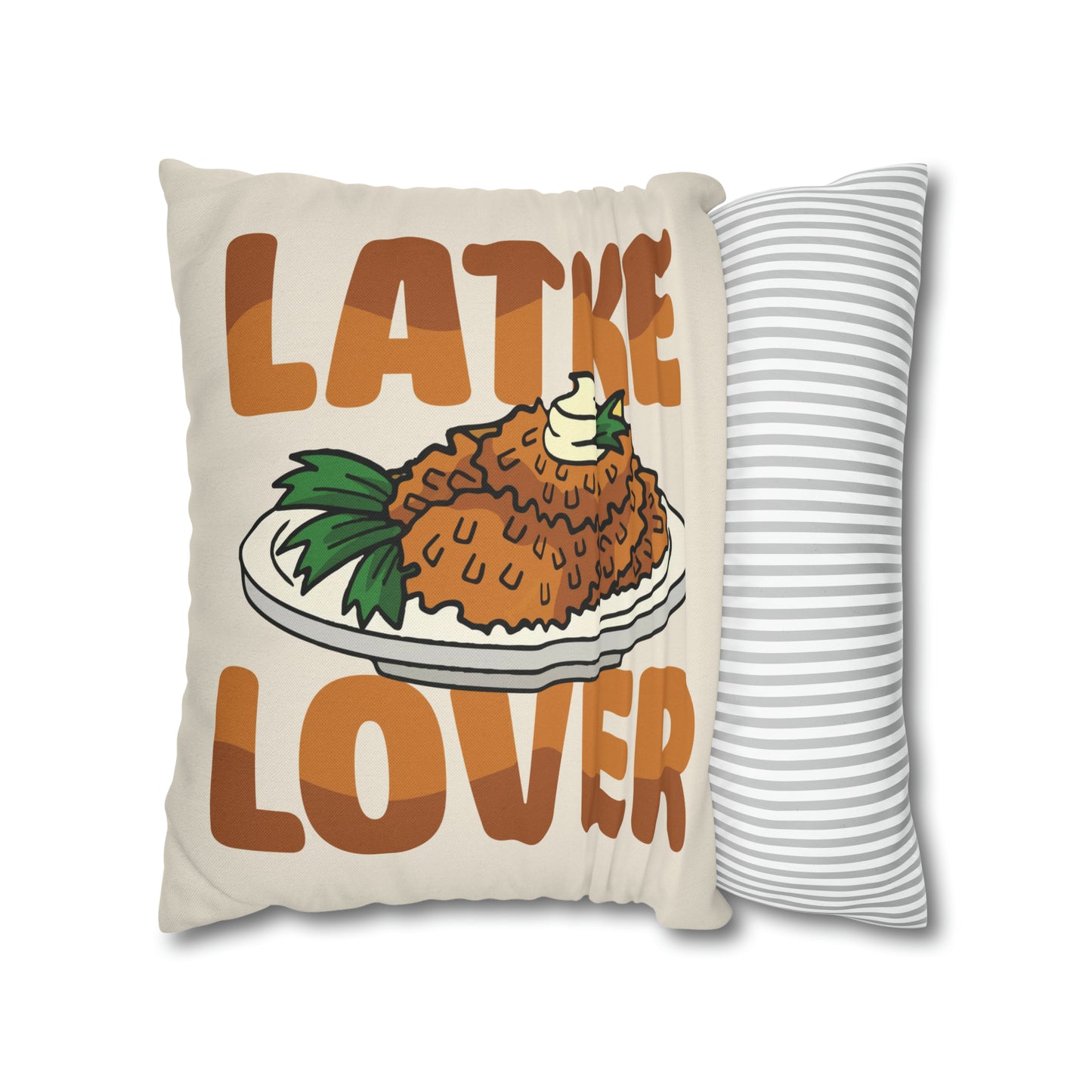 "Latke Lover" Hanukkah Pillow Cover