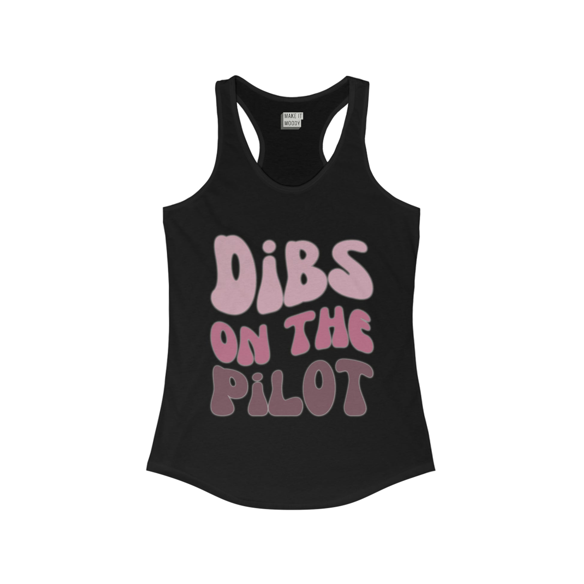 black funny aviation shirt, "dibs on the pilot"