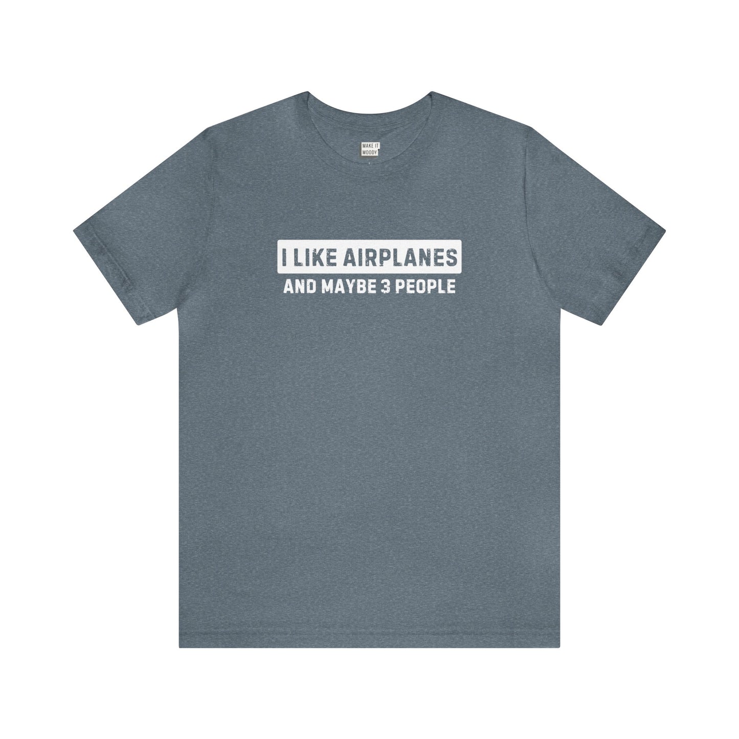 funny pilot t shirt, heather slate