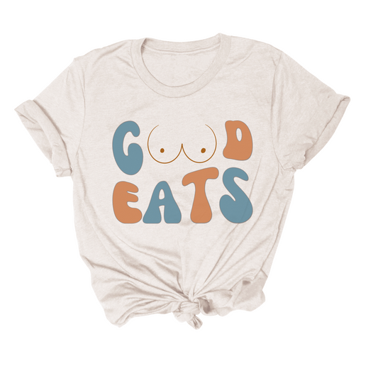good eats funny breastfeeding tshirt