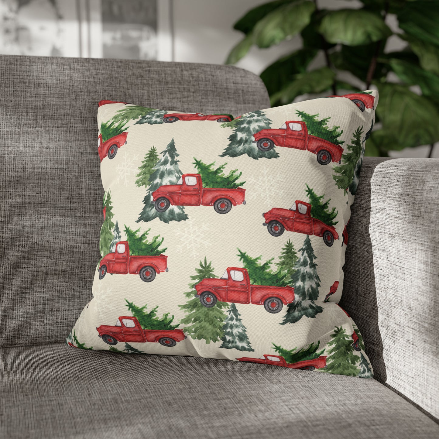 Christmas Tree Farm Christmas Pillow Cover