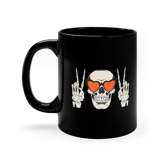 Skeleton Peace Signs Halloween Mug