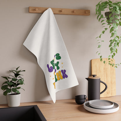 "Let's Day Drink" Mardi Gras Kitchen Towel