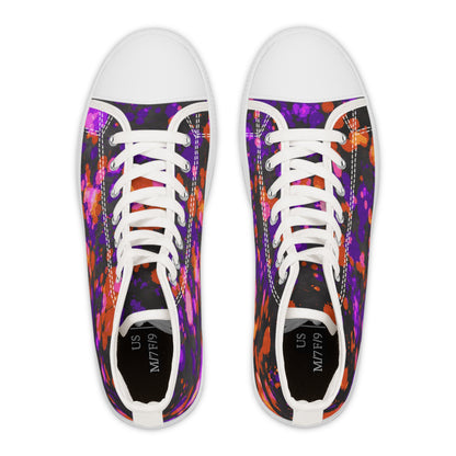 Paint Splatter - Women's High Top Halloween Sneakers