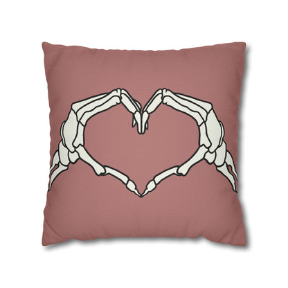 Skeleton Heart Hands  - Halloween Pillow Cover