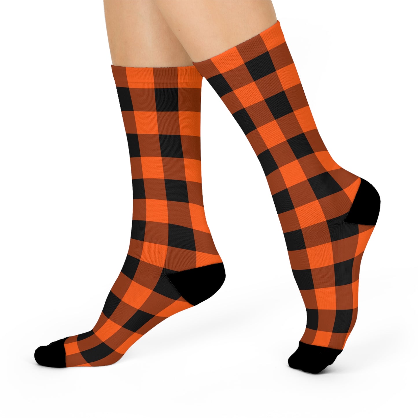 Halloween Gingham - Premium Unisex Crew Socks