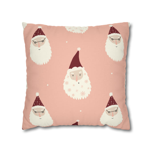 Pink Santa Christmas Pillow Cover