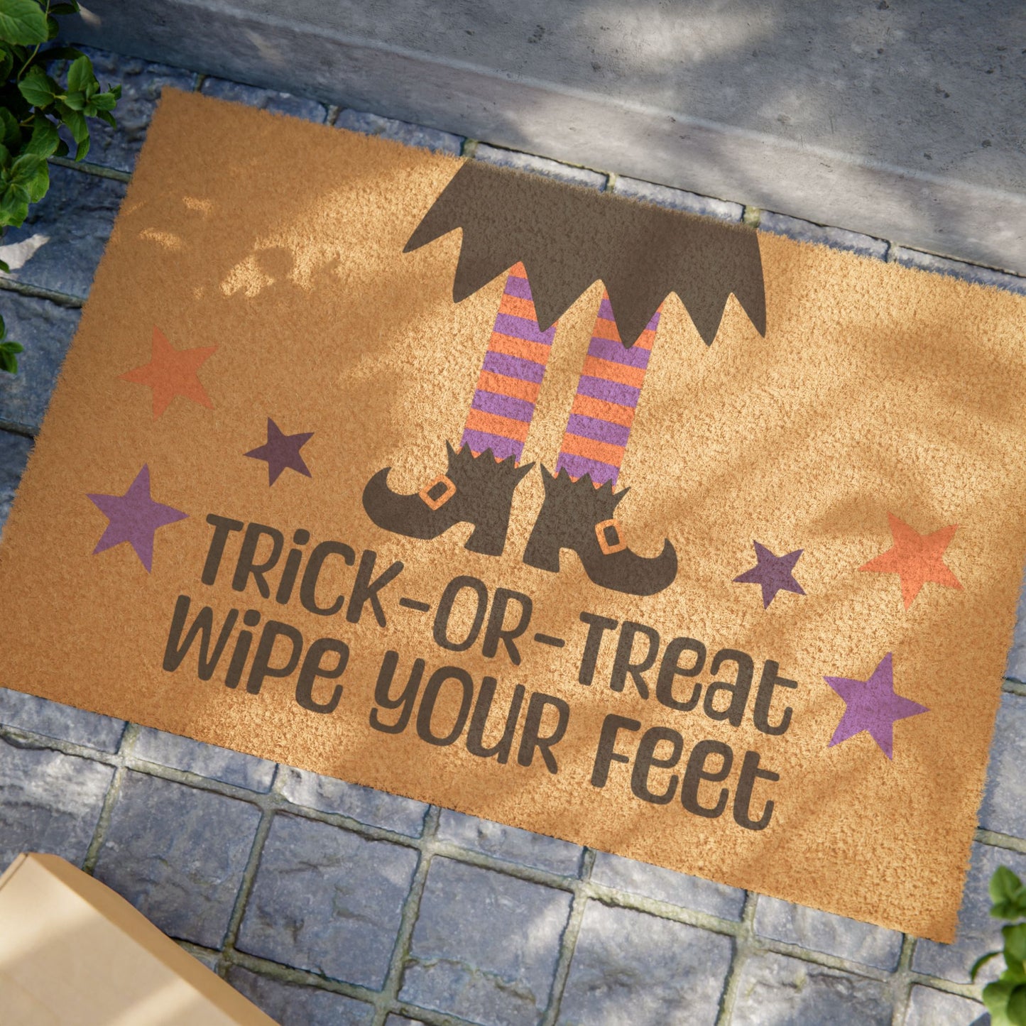 "Trick-or-Treat Wipe Your Feet" Halloween Doormat