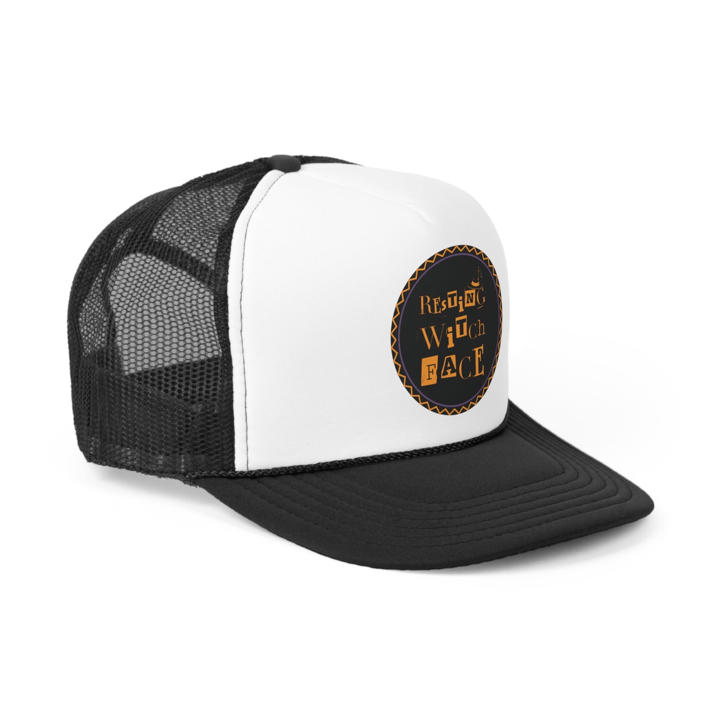 Resting Witch Face Halloween Trucker Hat