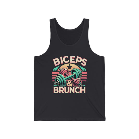 "Biceps & Brunch" Unisex Jersey Tank