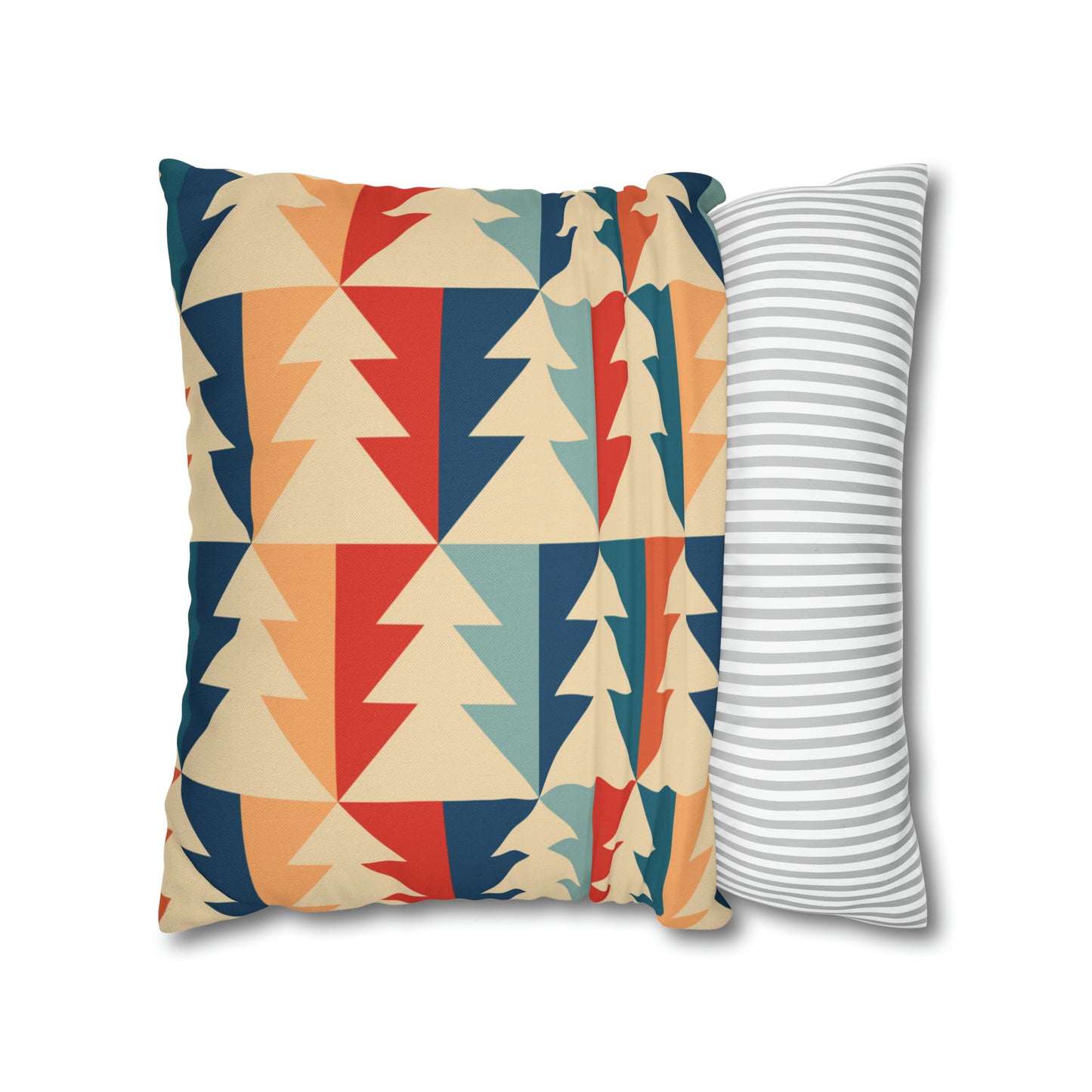 Retro Xmas Trees Christmas Pillow Cover