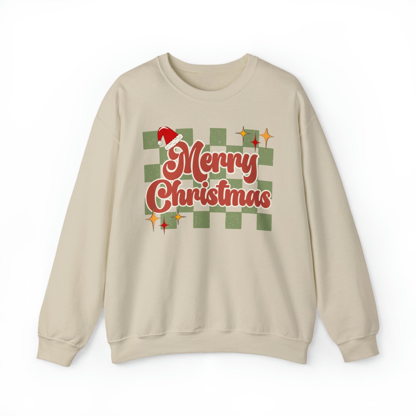 "Merry Christmas" Retro Christmas Crewneck Sweatshirt