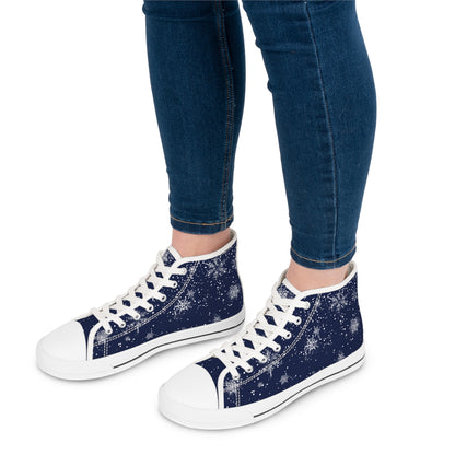 Snowfall - Women's High Top Christmas Sneakers