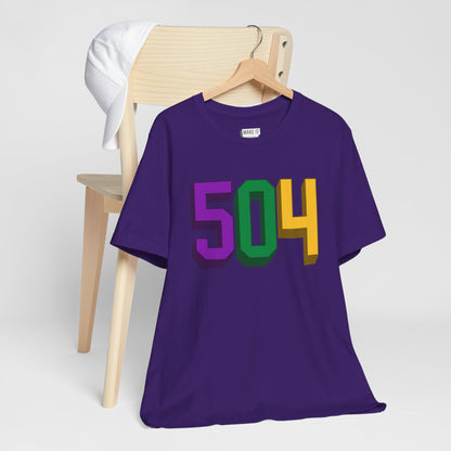 504 Area Code Mardi Gras Tee