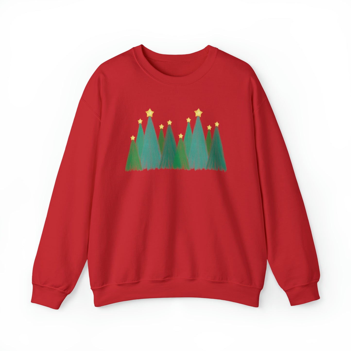 Green Christmas Trees Christmas Crewneck Sweatshirt