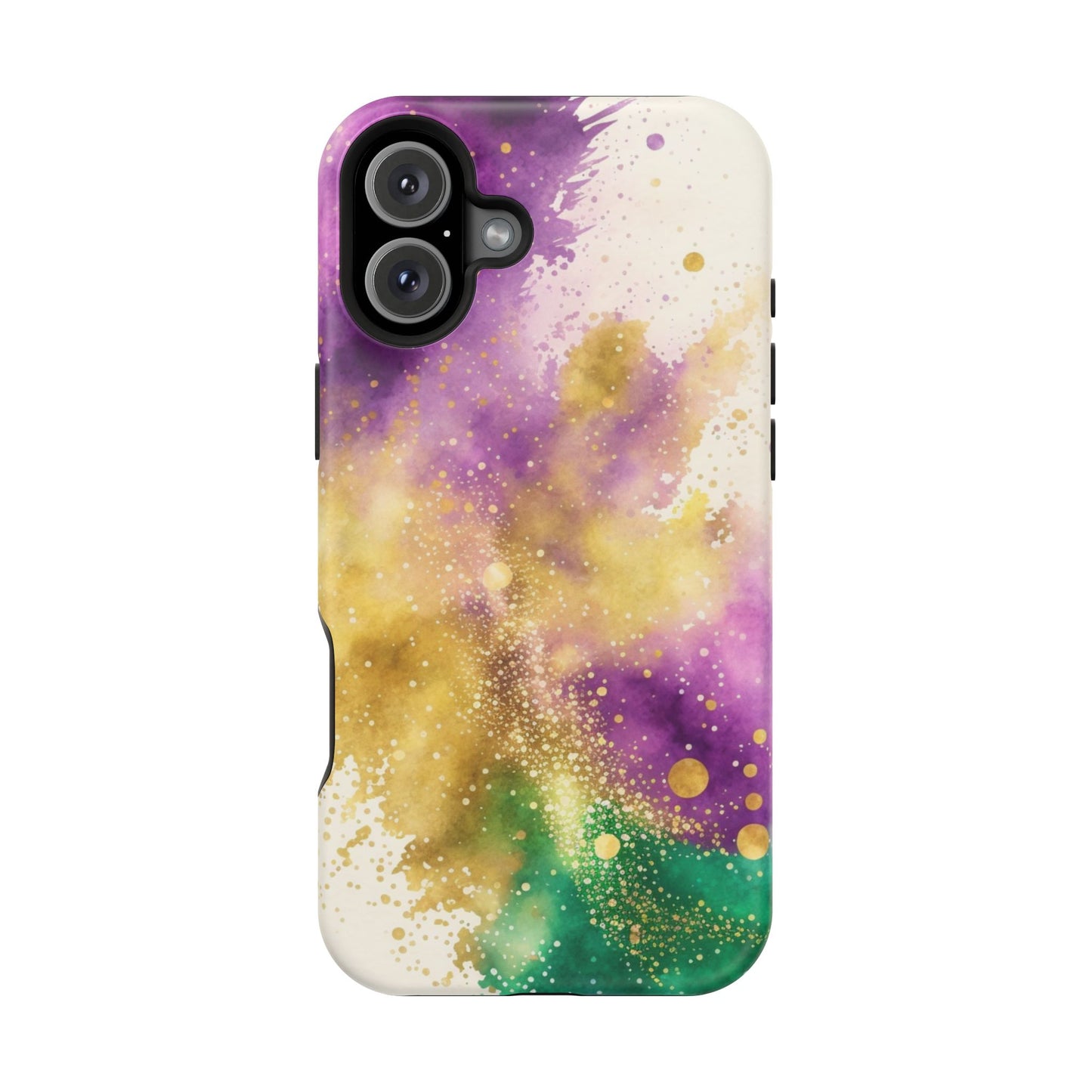 Mardi Gras Watercolor Print MagSafe Tough Case for iPhone