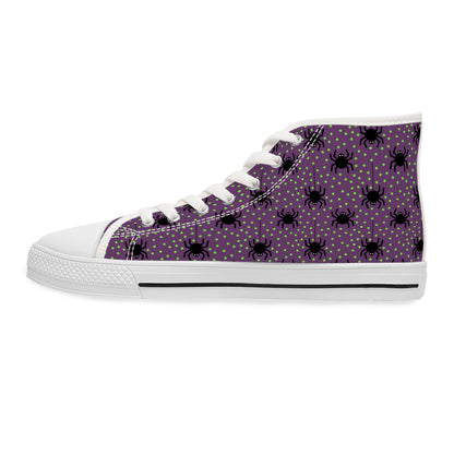 Arachnid Enchantment - Women's High Top Halloween Sneakers