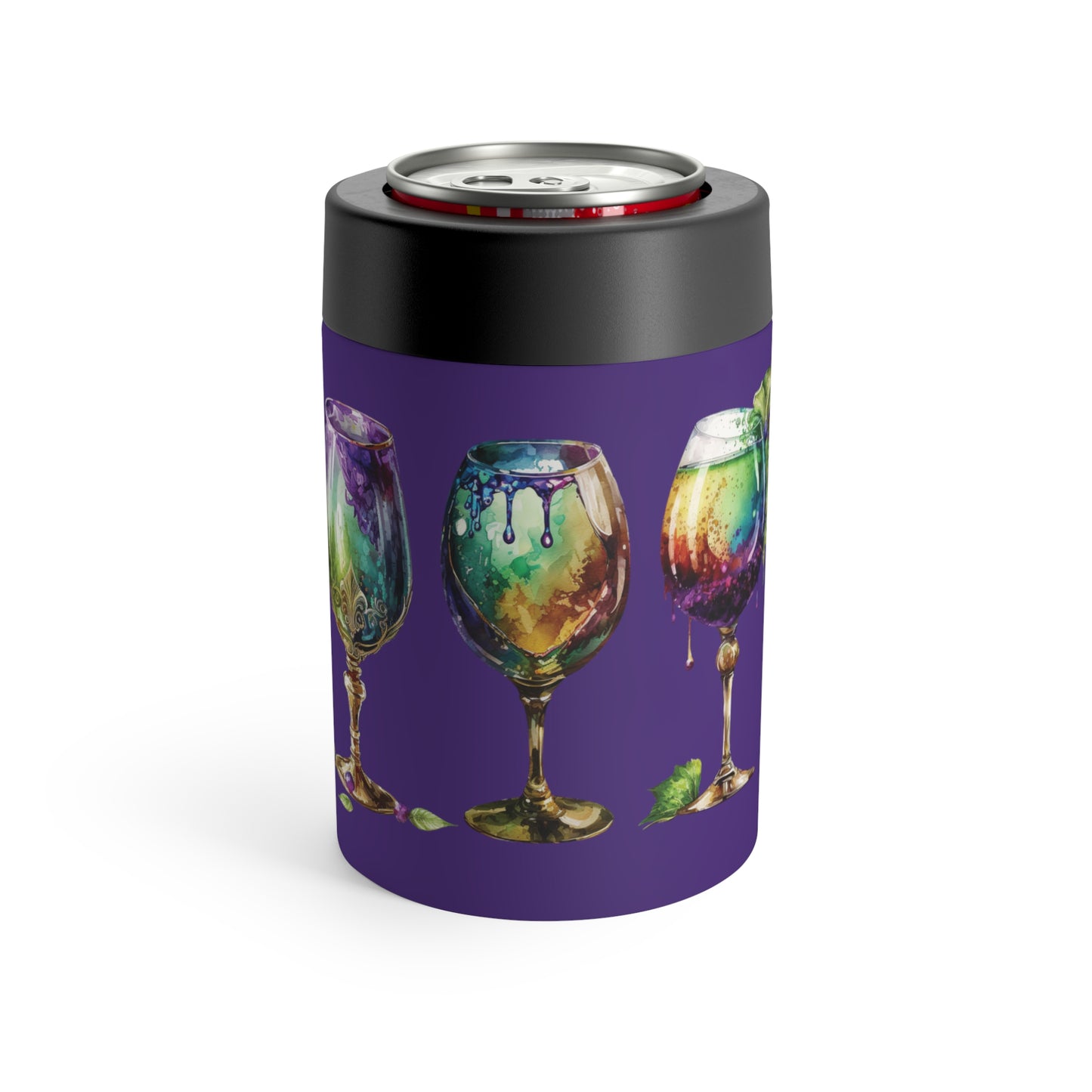 Goblet Mardi Gras Can Cooler