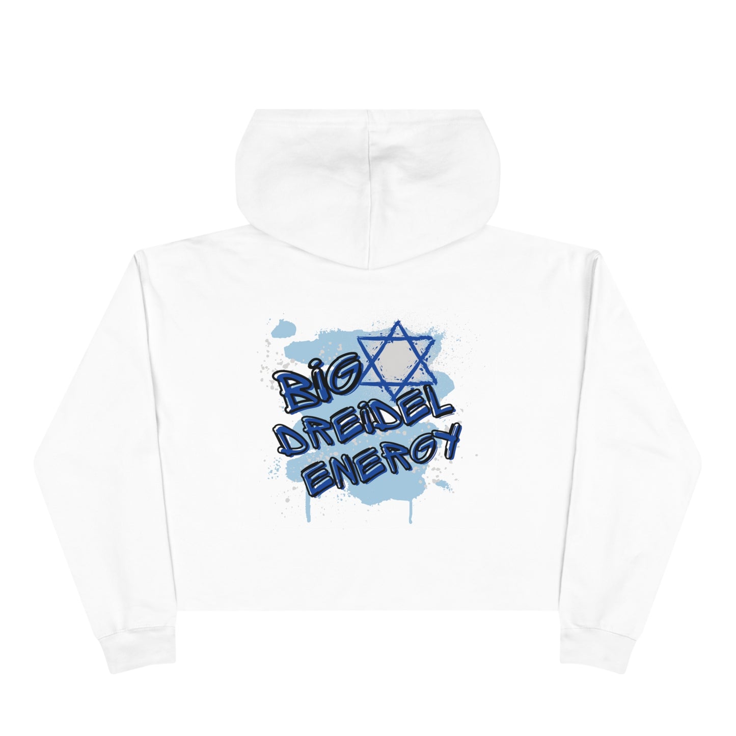 "Big Dreidel Energy" Cropped Hanukkah Hoodie