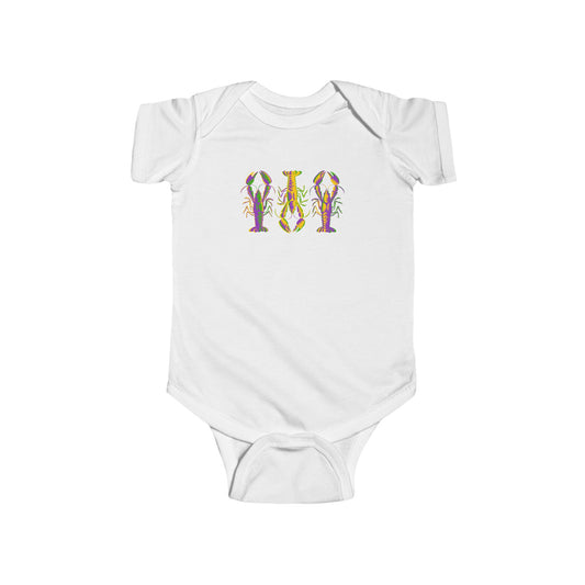 Crawfish Mardi Gras Infant Jersey Bodysuit