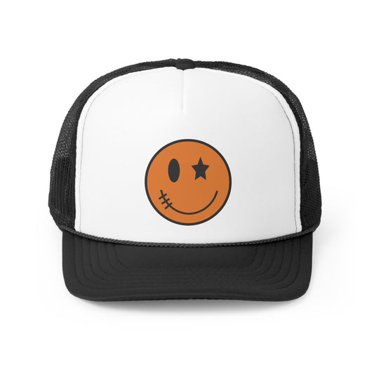 Spooky Smiley Halloween Trucker Hat