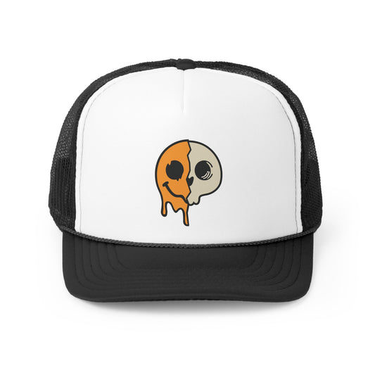 Skeleton Smiley Halloween Trucker Hat