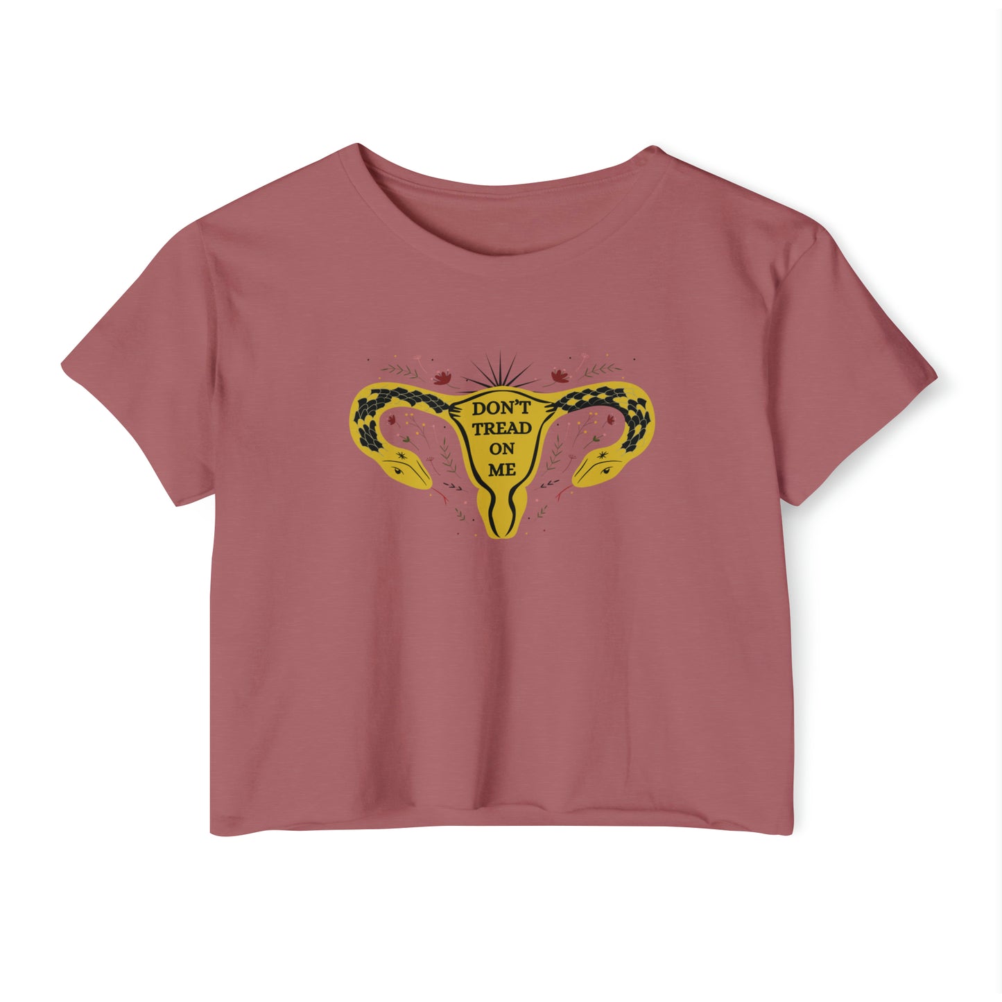 "Don't Tread on Me" Women's Rights Crop Top