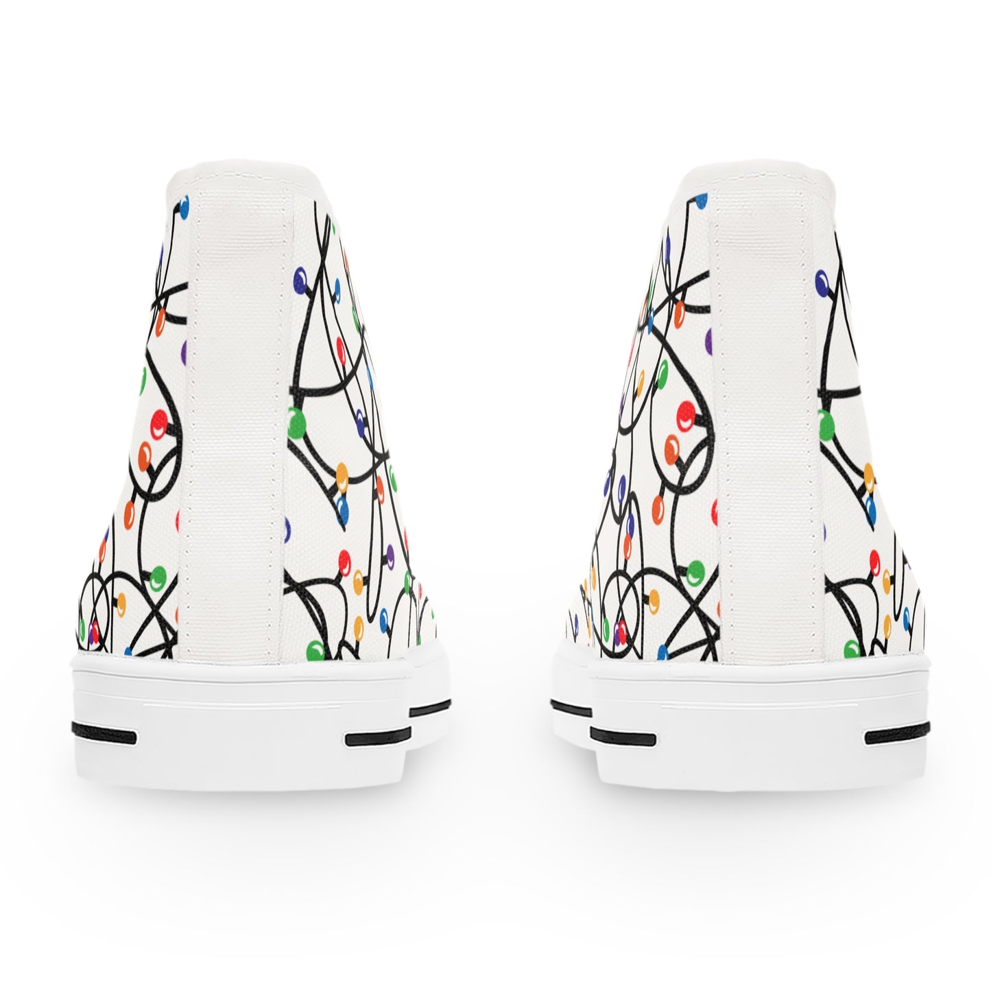 Christmas String Lights - Women's High Top Christmas Sneakers