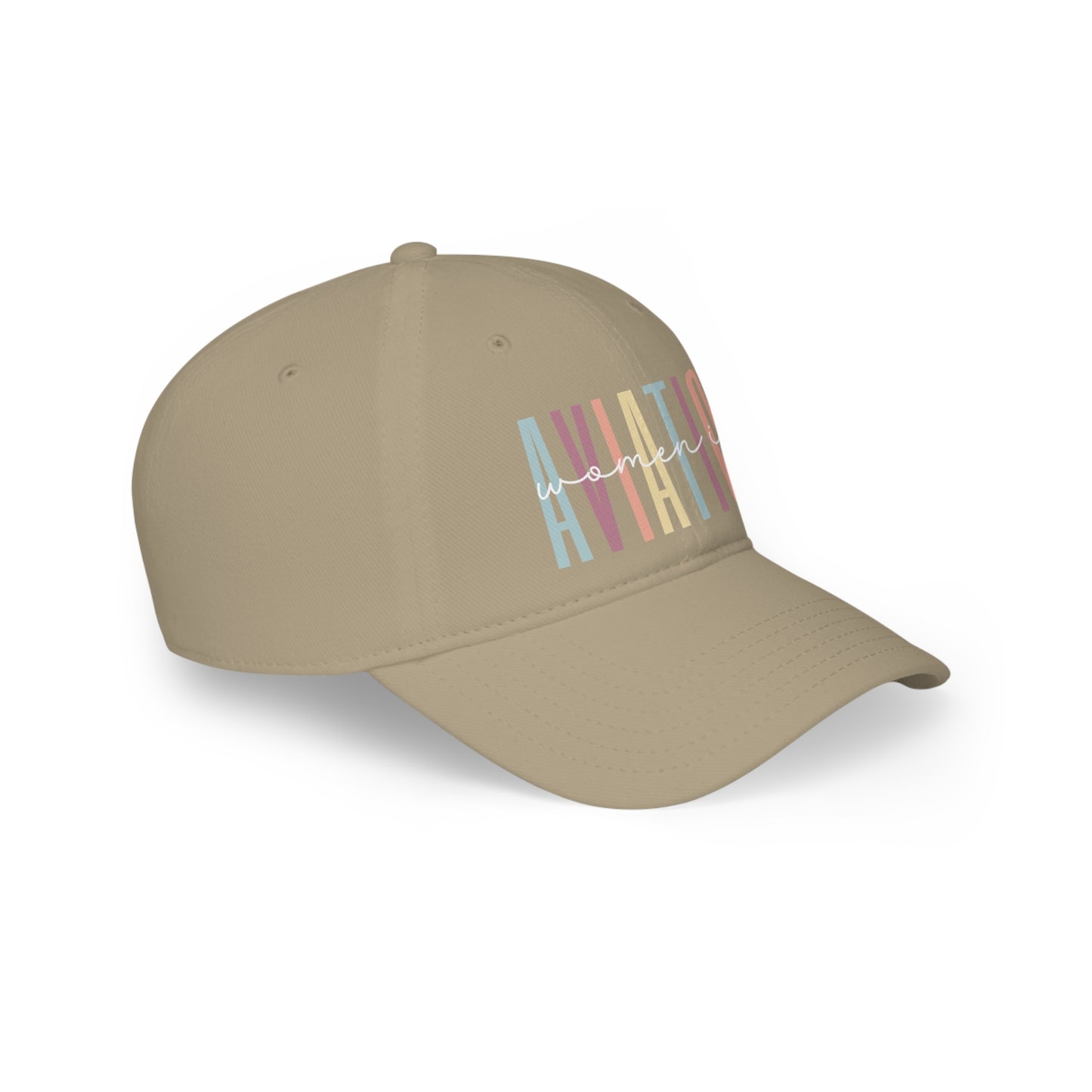 khaki aviation hat for women, side