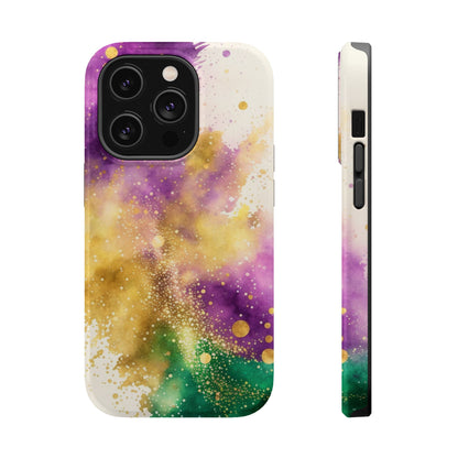 Mardi Gras Watercolor Print MagSafe Tough Case for iPhone