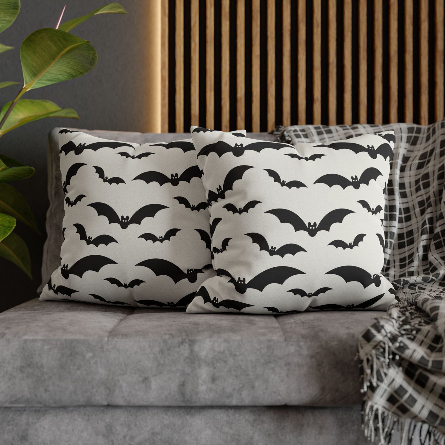 Bat Silhouettes - Halloween Pillow Cover