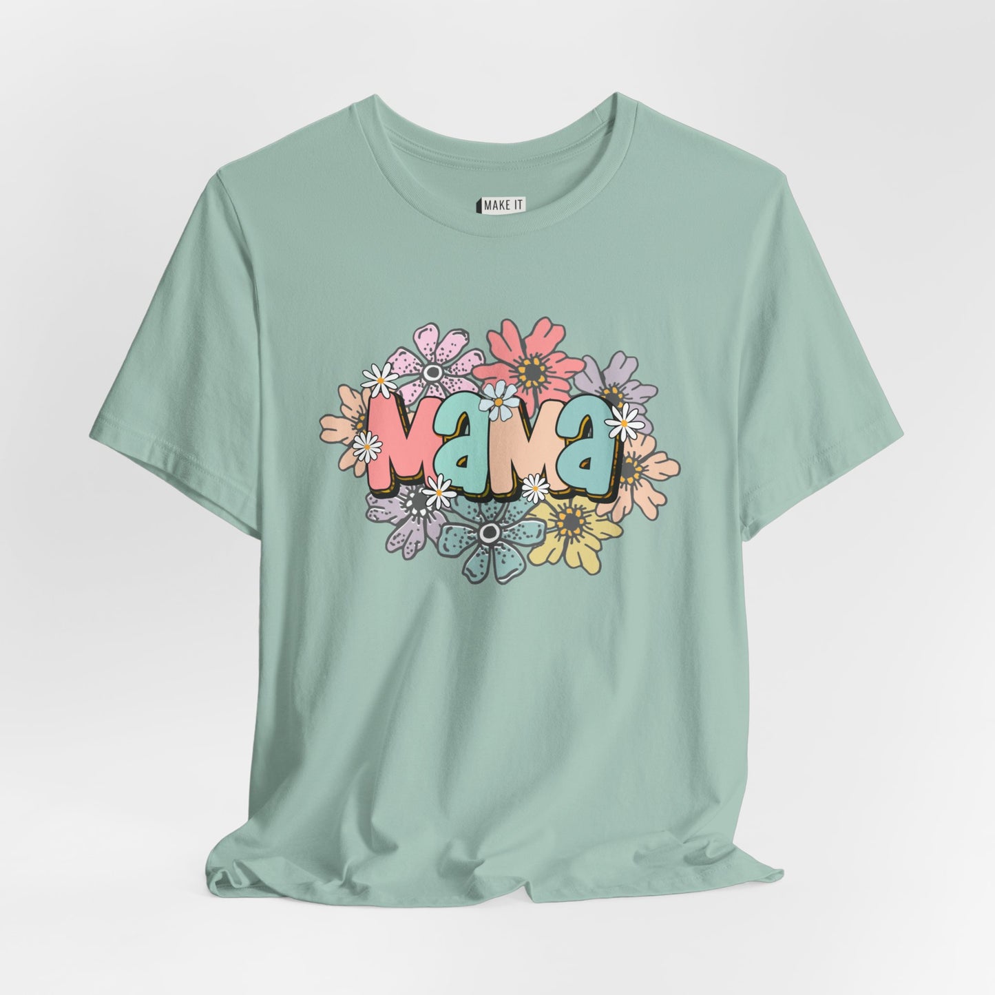 Retro Floral "Mama" Tee