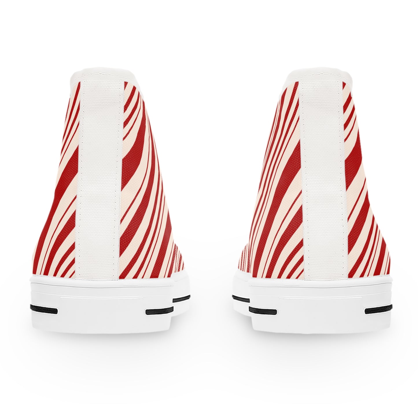 Candy Cane Stripe - Women's High Top Christmas Sneakers