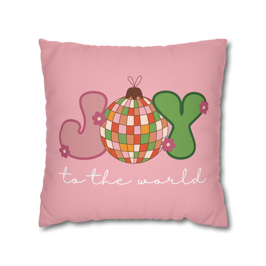 "Joy to The World" Christmas Pillow Cover