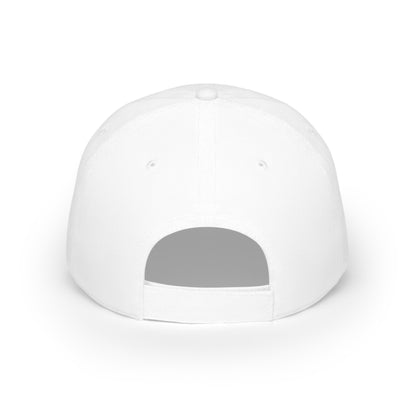 "top dad" aviation hat in white, back