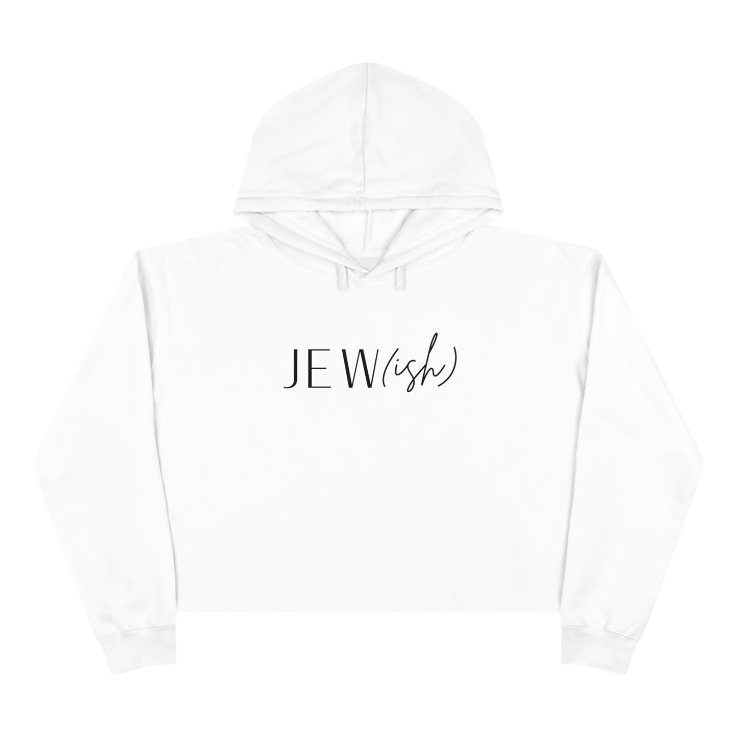 "Jew(ish)" Cropped Hanukkah Hoodie