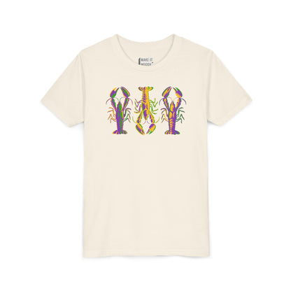 YOUTH Crawfish Mardi Gras Tee for Kids