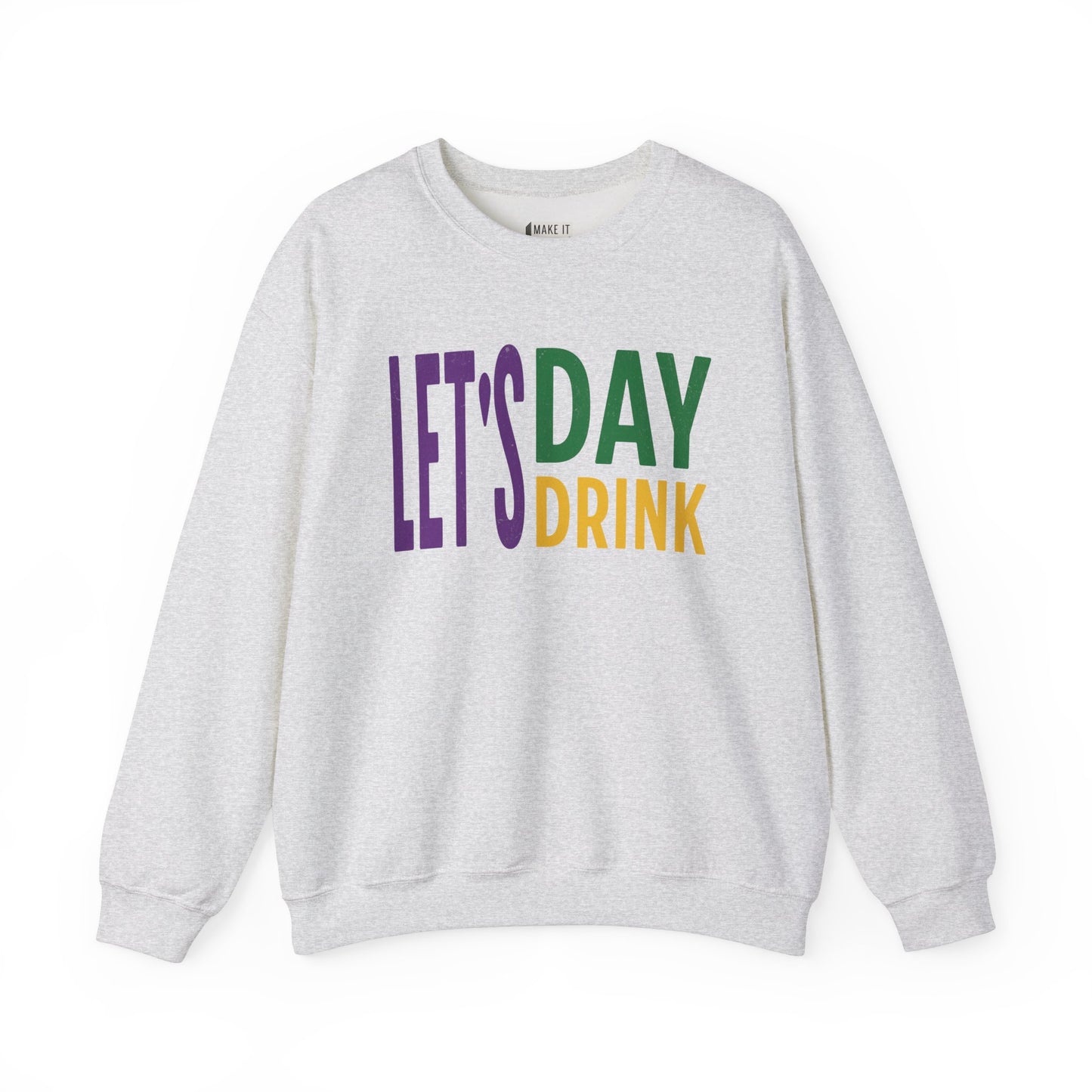 "Let's Day Drink" Mardi Gras Unisex Crewneck Sweatshirt