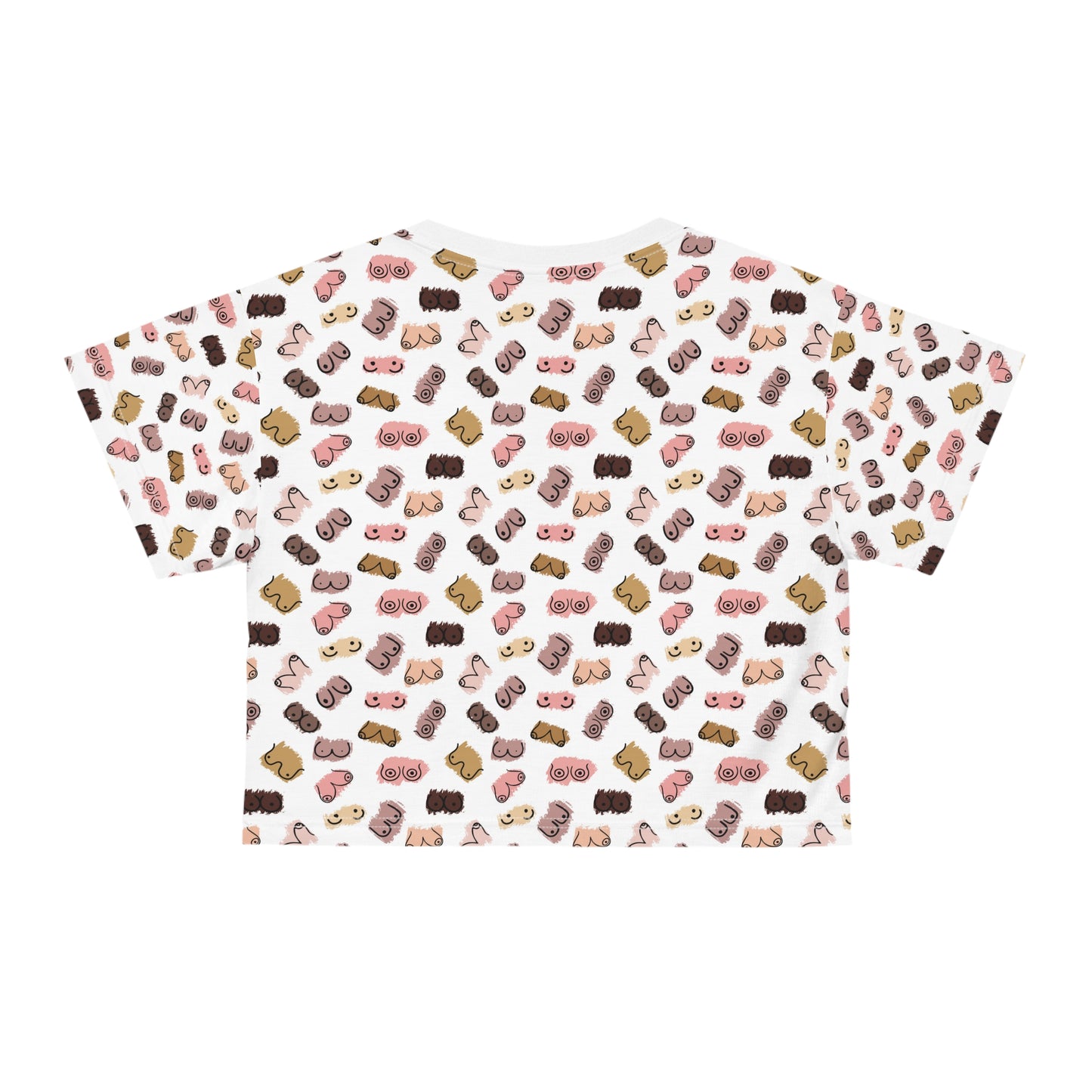 Boob Pattern Cropped Breastfeeding Tee