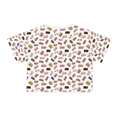 Boob Pattern Crop Breastfeeding Tee