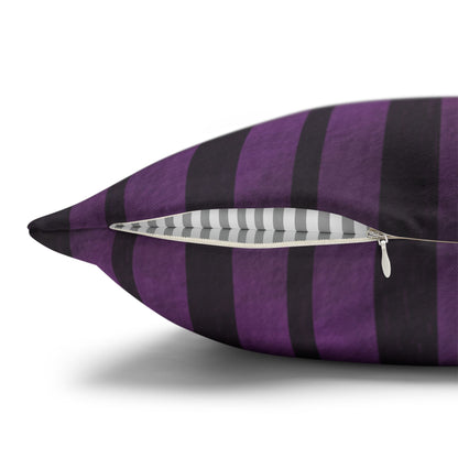 Purple & Black Stripe - Halloween Pillow Cover