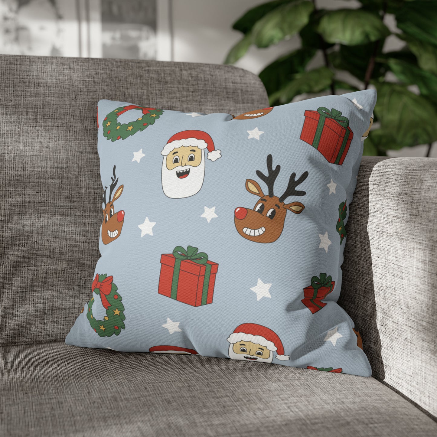 Retro Christmas Pillow Cover