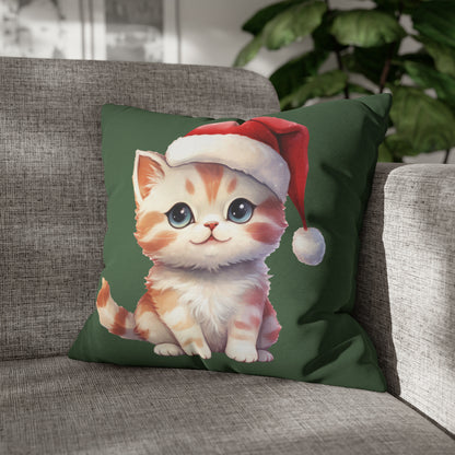 Kitten Christmas Pillow Cover