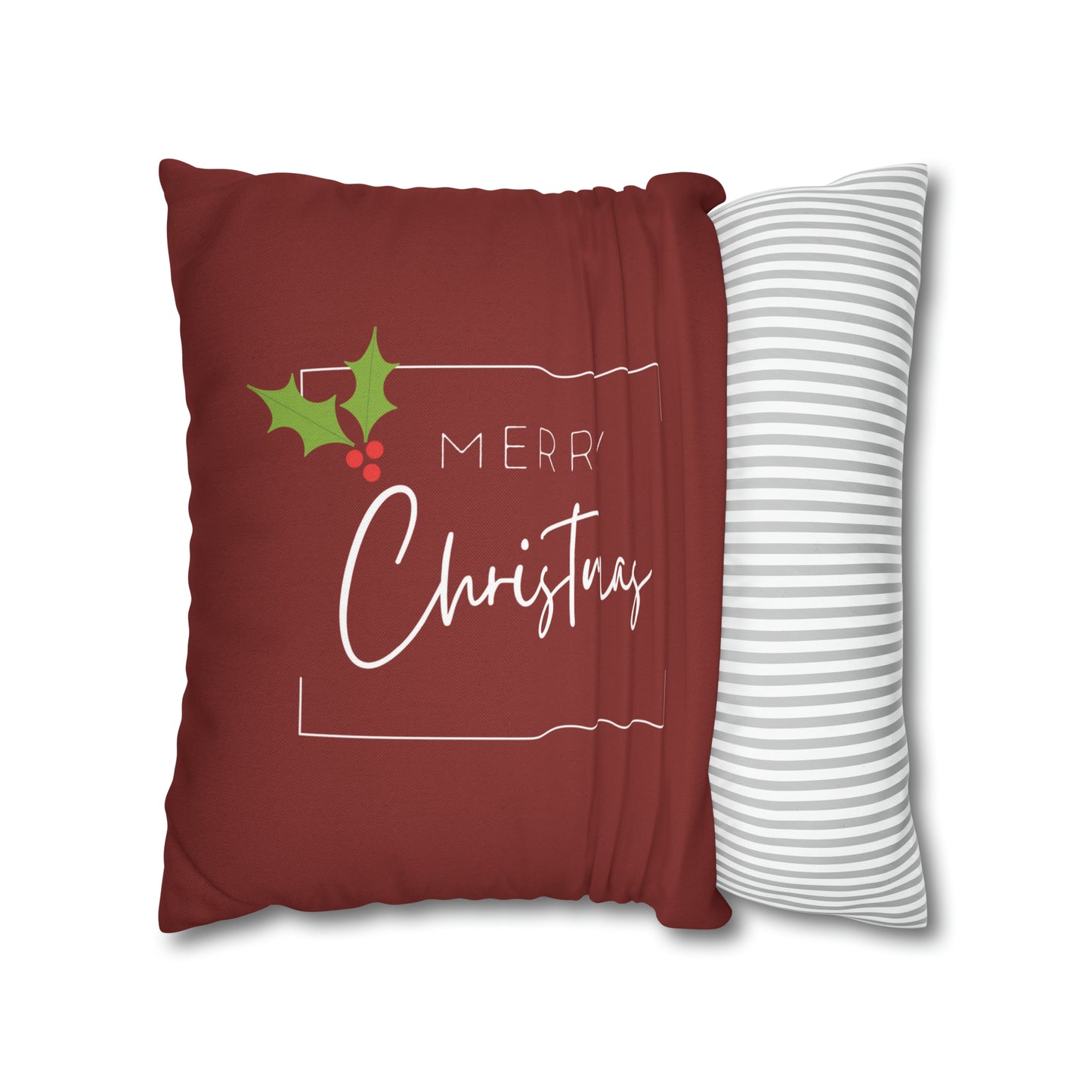 Copy of "Merry Christmas" Minimalist Christmas Pillow Cover, Red