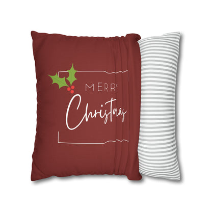 Copy of "Merry Christmas" Minimalist Christmas Pillow Cover, Red