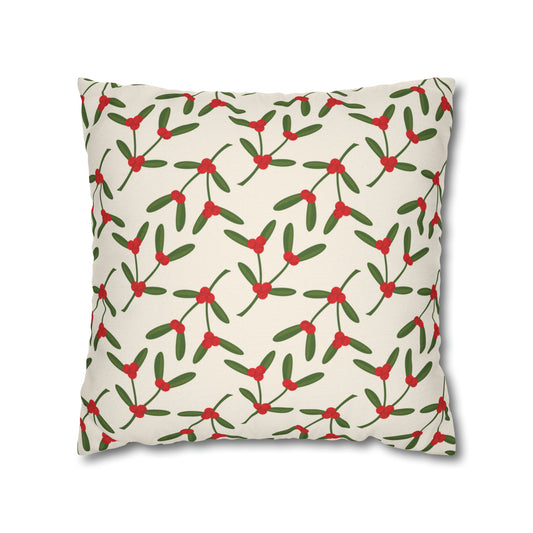 Holly Berries Christmas Pillow Cover