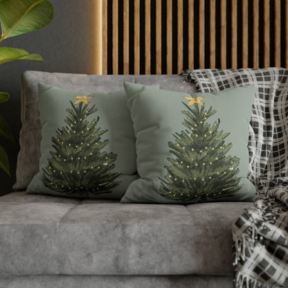 Fraser Fir Christmas Pillow Cover, Sage