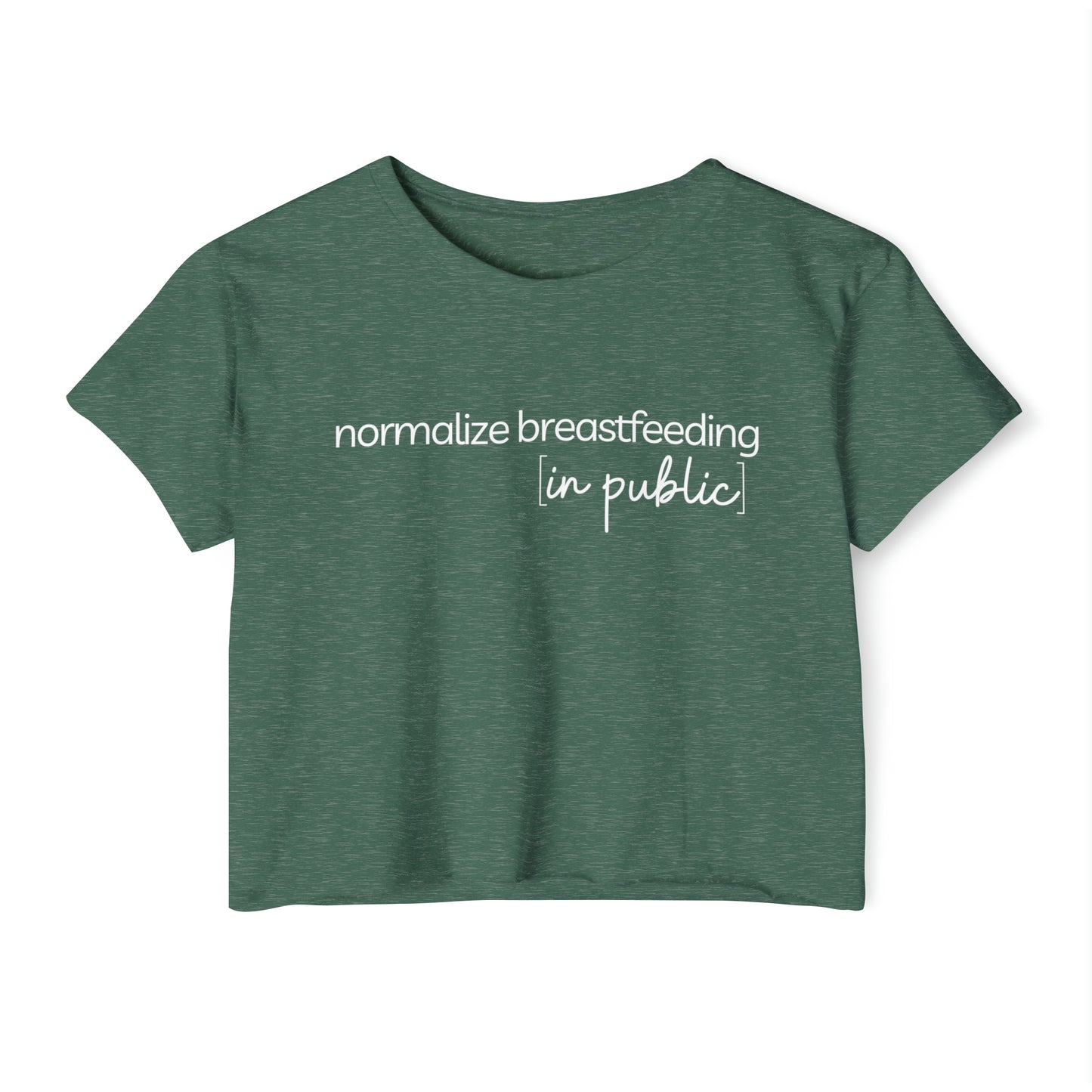 "Normalize Breastfeeding in Public" Breastfeeding Cropped Tee