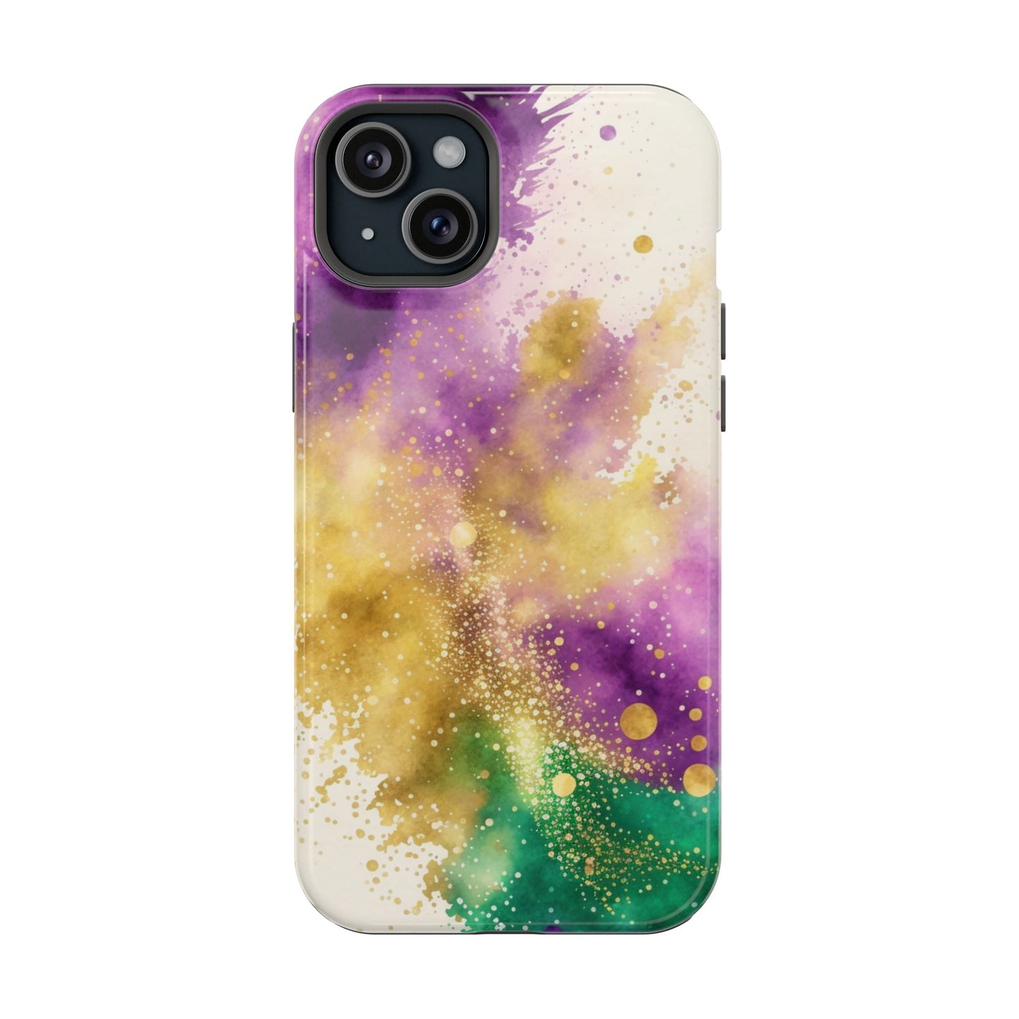 Mardi Gras Watercolor Print MagSafe Tough Case for iPhone